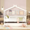 thumbnail image 2 of Triple Tree Kids Full Modern Wood MDF Novelty Beds, White, 2 of 8