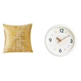thumbnail image 1 of Elegante Y Moderno Juego De Funda De Cojín Y Reloj De Pared Para Decoración Del Hogar, Oficina, Sala De Estar, Dormitorio, Coche, Estudio, Con Funda De Almohada Con Números Grandes., 1 of 8