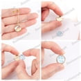 thumbnail image 4 of 24 bandejas colgantes con bisel redondo en blanco de 6/10/12 mm, chapadas en oro de 18 quilates, con base de cabujón, para hacer joyas DIY., 4 of 7