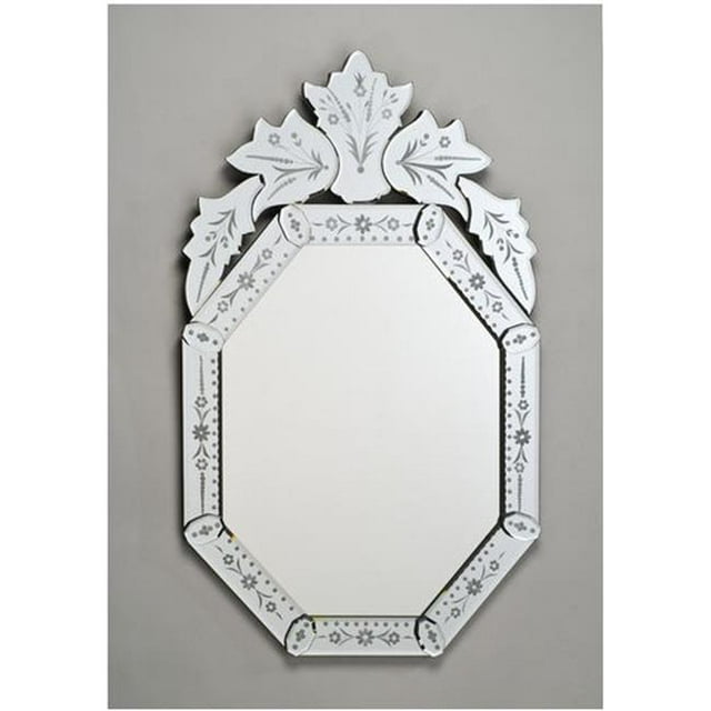 20X32 Octogonale Traditionnelle Coupe Verre et Gravé Miroir