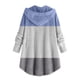 thumbnail image 5 of Puntoco, blusas de felpa con botones para mujer, cárdigan suelto con capucha, chaqueta de abrigo de retazos de Color sólido, liquidación Puntoco Puntoco-4315, 5 of 5