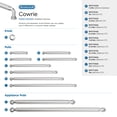 thumbnail image 6 of Amerock Cowrie 5-1/16 inch (128mm) Center-to-Center Polished Chrome Cabinet Pull, 6 of 6