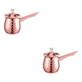 thumbnail image 1 of Inteprter Turkish Coffee Pot Greek Pot with Handle Long for Cafe Christmas Gifts 2piezas Oro Rosa 200ml 200 ml, 1 of 1