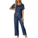 thumbnail image 2 of Conjunto de pijamas de satén para mujeres INSPIRE CHIC, atuendos de verano, camisetas de manga corta con pantalones, conjuntos de lounge de seda L azul, 2 of 6