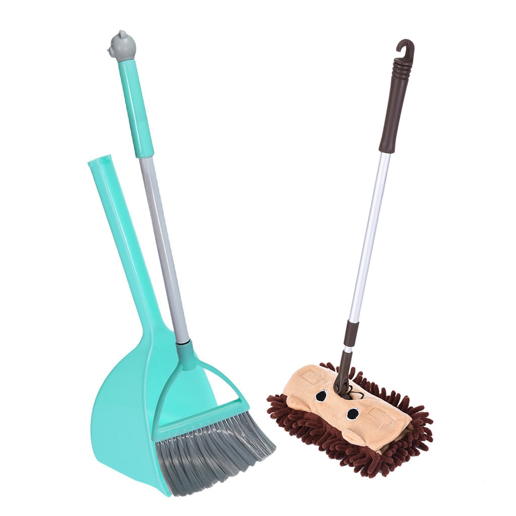 9pcs/lot House Cleaning Mop Broom Dustpan Bucket Tools Toy Children Set S5E1 