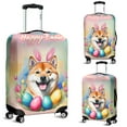 thumbnail image 2 of Happy Easter Shiba Inu with Bunny Ear Headband and Flowers Travel Luggage Cover Shibas Dog Lovers Gifts Idea Suitcase Dust Protective Decor - 13001, 2 of 5