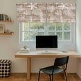 thumbnail image 5 of Brown Coastal Tier Curtains 24 Inch Length, Summer Beach Nautical Starfish Coral Vintage Cafe Short Curtains for Bathroom Over Sink, Small Kitchen Curtain Light Filtering Drapes 2 Panels 27.5"Wx24"L, 5 of 8