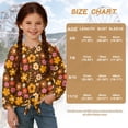 thumbnail image 7 of Xixirimido Retro Boho Floral Pattern Girls Long Sleeve Shirts Casual T-shirt Loose Fit Tunic Tops Crewneck Tie-hem Blouse Tees for Fall Winter, Size 11-12, 7 of 7