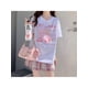 thumbnail image 2 of Women Kawaii Fashion Pastel Goth Clothing Crewneck Loose Soft Cartoon Print Rainbow Bunny T-Shirt tee top, 2 of 8