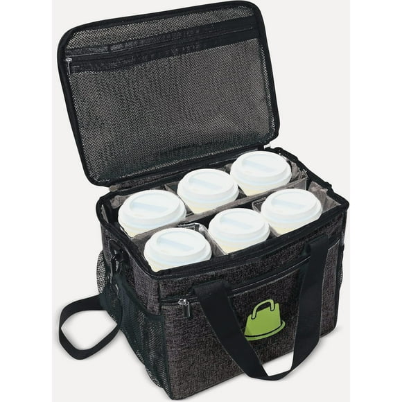 Bolsa Térmica para Bebidas Good E's Reutilizable para 6 Vasos Negra