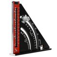 thumbnail image 1 of Escuadra de carpintero de metal plegable de aluminio, regla triangular, escuadra combinada, escuadra multifunción, regla de ángulos, transportador de 45 a 90 grados, 1 of 5