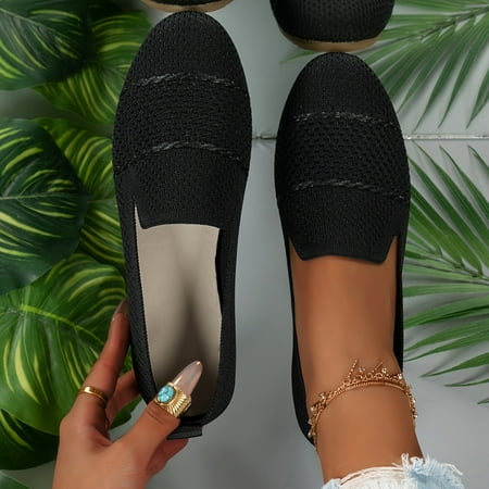 

Lightweight Women s Knitted Slip-On Shoes for Casual Daily Wear - Breathable and Comfortable Summer Shoes