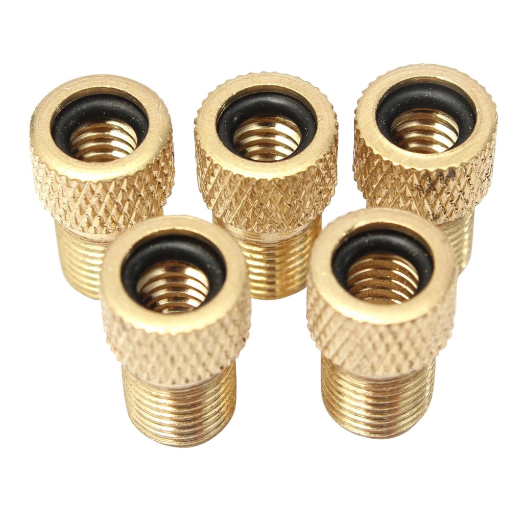 Summer Savings Copper Bicycle Bike Pump Air Cock Conversion Nozzles Air Cock Adapter Tool 5PC
