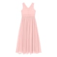 thumbnail image 4 of Miutii Kids Girls Shiny Rhinestones Birthday Party Dress Sleeveless V Neck Wedding Bridesmaid Dress Pink 14, 4 of 9