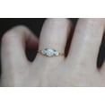 thumbnail image 4 of Bague en Argent Sterling 929 avec Pierre Précieuse Trois Opales, Pierre de Naissance d'Octobre, Bijou Opale, Opale Rêveuse, Australienne, Pierre Précieuse Changeant de Couleur, Bague Ronde en Pierre, 4 of 5