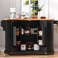 thumbnail image 3 of Embossed texture, internal storage racks - 56-inch kitchen island adding elegance to your home, 3 of 5