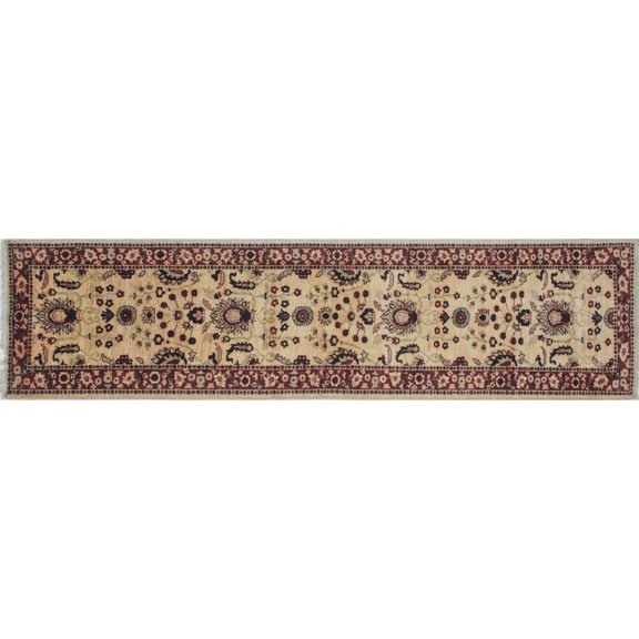 noori rug n3925 peshawar joy area rug, 2'8" x 10'9", gold/rust
