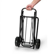 Protege Metal Folding Luggage Cart, Black, 39 x 13 (15 Platform), 3lbs Empty, 75lb Capacity