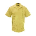 thumbnail image 1 of Gravity Threads Mens Guayabera Summer Shirt - Yellow - Large, 1 of 2