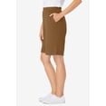 thumbnail image 3 of Woman Within Plus Size 7-Day Straight-Leg Elastic-Waist Stretchy Knit Short, 3 of 6