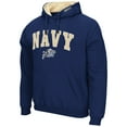 thumbnail image 2 of Men's Colosseum Navy Navy Midshipmen Arch & Logo 3.0 Pullover Hoodie, 2 of 3
