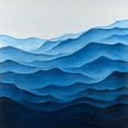 thumbnail image 2 of Atelier B Art Studio 26x26 White Modern Wood Framed Museum Art Print Titled - Deep and Calm Ocean Waves, 2 of 4