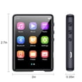 thumbnail image 2 of Reproductor de MP3 de 16 GB con pantalla táctil Bluetooth, reproductor de música de sonido HiFi sin pérdida con altavoz, grabadora de voz con entrada de línea y radio FM, 2 of 6