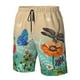 thumbnail image 4 of Balery Colorful Plants And Insects Traje de Baño Estilo Hawaiano para Hombre, Shorts de Secado Rápido con Bolsillos-XX-Large, 4 of 6