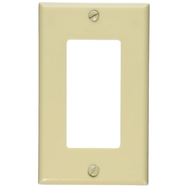 Placa de pared Leviton 1-Gang Decora/GFCI Device Standard Ivory