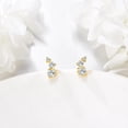thumbnail image 5 of Moissanite Stud Earrings 14K Solid Yellow Gold Heart Earring Jewelry Gifts for Women(1.50 Carat, Heart 8MM), 5 of 7