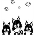 thumbnail image 3 of Black and White Duvet Cover Set, 3 Kittens with Clouds over Their Heads Small Thoughts Art, Decorative 2 Piece Bedding Set with 1 Pillow Shams, Twin Size, Black and White, by Ambesonne, 3 of 3