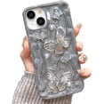 thumbnail image 6 of Compatible with iPhone Case,Cute Elegance Glitter Butterfly Pattern Silicone [ Drop&Full Body Protection] Shockproof Cover Phone Case (White,iPhone 12), 6 of 6