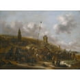 thumbnail image 3 of Nicolaes Molenaer 18x14 Black Modern Framed Museum Art Print Titled - The Beach at Scheveningen with Fishermen Unloading Their Catch, 3 of 5