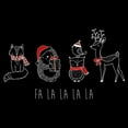 thumbnail image 2 of Women's Lost Gods Fa La La Forest Animals Graphic Tee Black Medium, 2 of 4