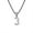 Silver 3, variant on HIJONES Women's Men's Stainless Steel Trendy Zirconia Number 0-9 Pendant Necklace with Twisted Chains Gold 9