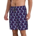thumbnail image 2 of Cauagu Cell Tower Print Men's Swim Trunks,Hawaiian Bathing Suit Swimsuits Beach Shorts with Pockets for Men Quick Dry Swimming Board Shorts-Small, 2 of 6