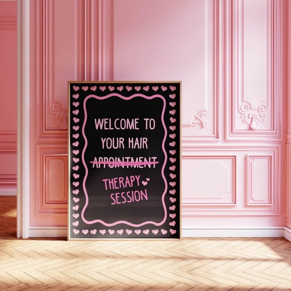 Hairstylist Salon Decor Pink Trendy Poster, Hairstylist Poster, Salon Suite Wall Art, Hairstylist Beauty Room Decor UNFRAMED PAPER POSTER, Home Decor, Vintage Gift, Living Room Dercor