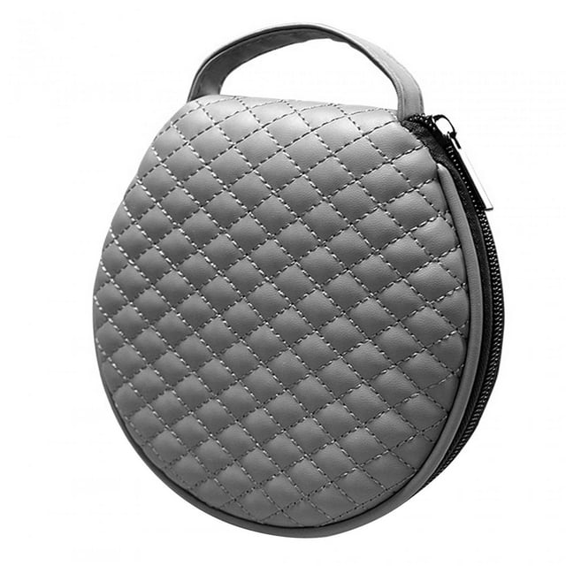 Estuche de portátil redondo Organizador Cuero 20 Capacidad obra exquisita aplicación Durable Accesorio , GRIS Gloria Organizador de casos