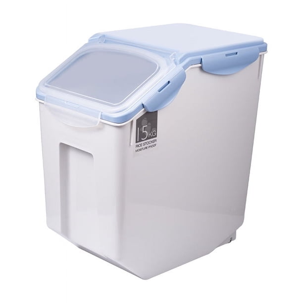 Caja de comida para perros, balde de almacenamiento sellado, balde a prueba de humedad, balde de arroz, caja de arroz de granos gruesos, balde de almacenamiento de comida para mascotas