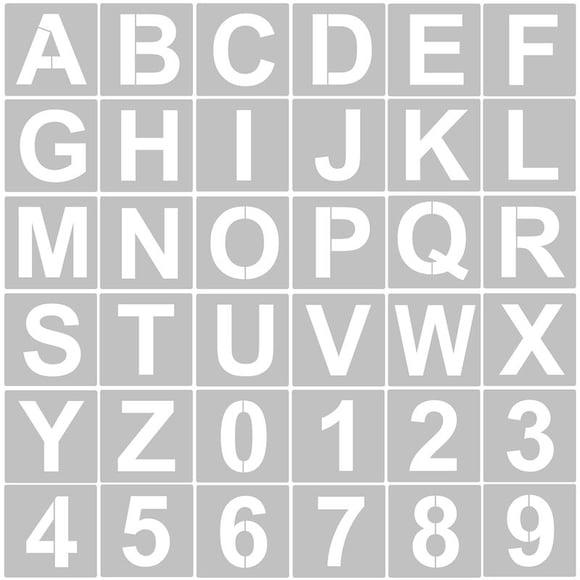 Complete Set Of Letters, Wide Range Of Applications Stencils for Creative Projects, 36 Pcs Reusable And Washable Templates, Alphabet And Number Stencils for Wood, Walls, And More