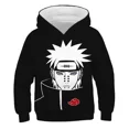 thumbnail image 1 of Sudadera con capucha con estampado 3D de Anime Akatsuki para niños, ropa de calle informal de manga larga con capucha y estampado de Kakashi, 1 of 2