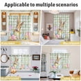 thumbnail image 5 of Easter Kitchen Curtains Window Panels, Spring Bunny Colorful Eggs Floral Leaves Grey Plaid Insulated Window Treatment Curtain, Grommet Curtains for Bedroom/Living Room/Bathroom, 2 Piece 42"Wx63"L, 5 of 8