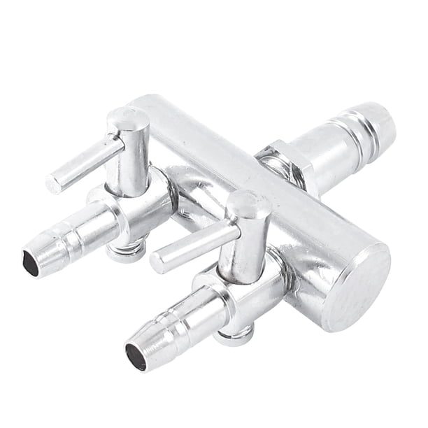 Acuario 2 Vías Flujo Aire Divisor Distribuidor Bomba Válvula 8mm a 4mm Unique Bargains