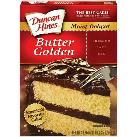 Duncan Hines Moist Deluxe Butter Golden Cake Mix, 18.50 oz