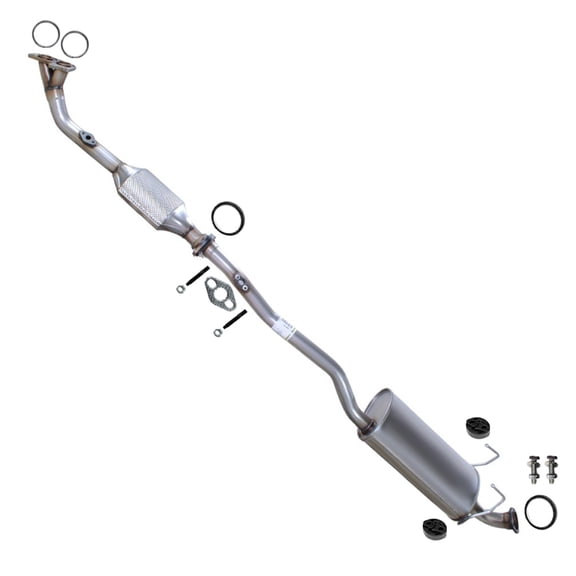 Northeastern Exhaust Catalytic Converter & Muffler w/ Hangers Fits 1996-2000 Toyota 4Runner 3.4L (1999-2000 Federal Emission System Models Only) Direct Fit EPA-Approved | Stainless Steel System Kit