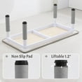 thumbnail image 3 of Modern Kids Table and 6 Chair Set,47.20" Height Adjustable Toddler Table and 6 Chairs Set with Non-Slip desks Legs&Organizer Graffiti Desktop,Preschool Activity Kids Desk Set for Ages 2-10 (Gray), 3 of 8