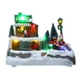 thumbnail image 2 of Navidad nieve ciudad hadas jardín muñeco casa cotter figurine luminoso casa ornamentos led decoración villa para el dormitorio casero vacaciones patio Papá Noel DYNWAVEMX Escultura de la ciudad de la nieve, 2 of 5