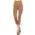 thumbnail image 4 of COUVER Women Seamless Stretch Capri Leggings, Khaki, One Size, 4 of 8