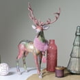 thumbnail image 3 of Northlight 23" Floral Sequin Embellished Standing Deer Christmas Figure, 3 of 3