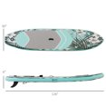 thumbnail image 3 of Outsunny Inflatable Paddle Board, Stand Up Paddle Board Adjustable Aluminum Paddle Non-Slip Deck Spray-painted Flower Pattern , with ISUP Accessories & Carry Bag, 10'5" x 30" x 6", Blue and Grey, 3 of 10